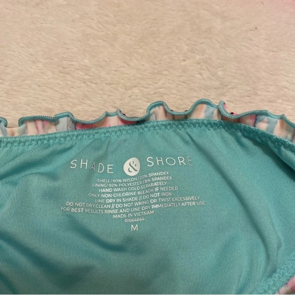 Shade & Shore Vibrant Pink Bikini with Multicolor Bottom